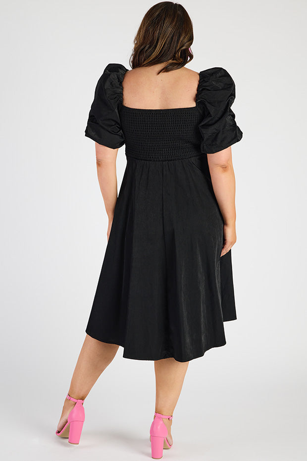 Demi Black Dress – Black midi dress
