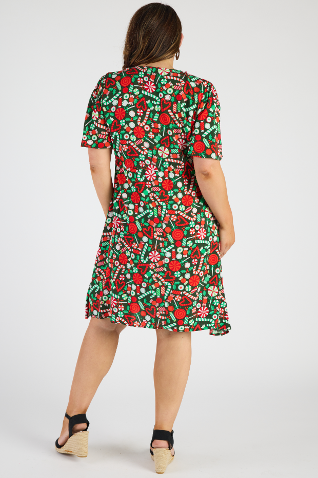 Jaz Lollie Christmas Dress – Lollie Christmas knee length dress