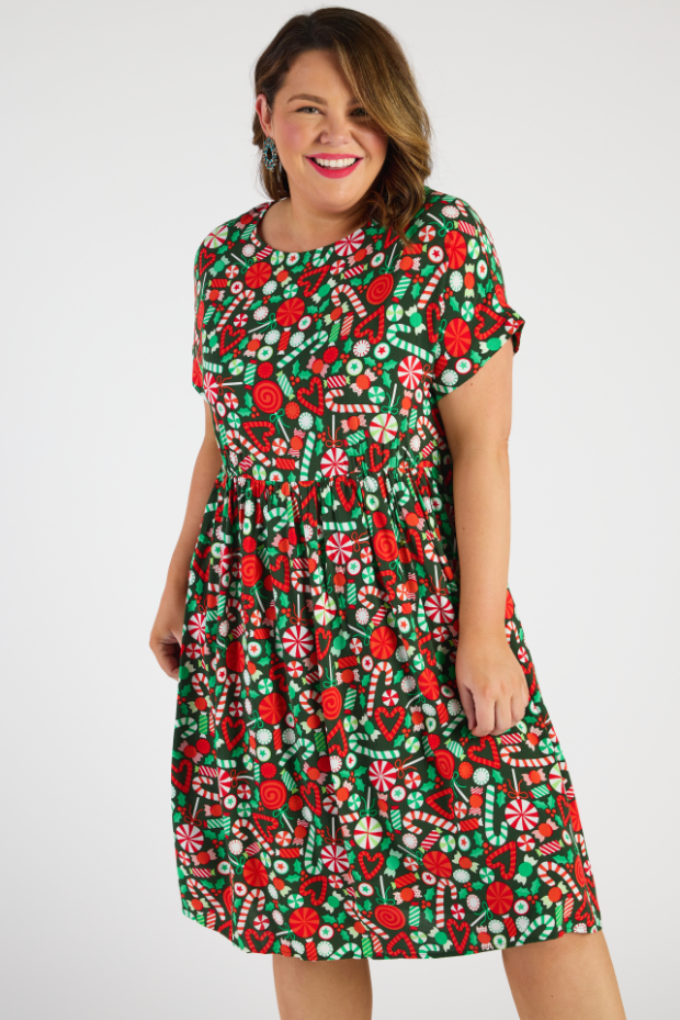 Malia Lollie Christmas Dress – Lollie Christmas knee length dress