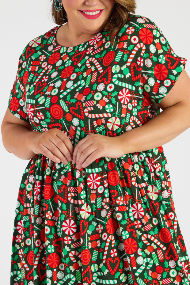 Malia Lollie Christmas Dress – Lollie Christmas knee length dress