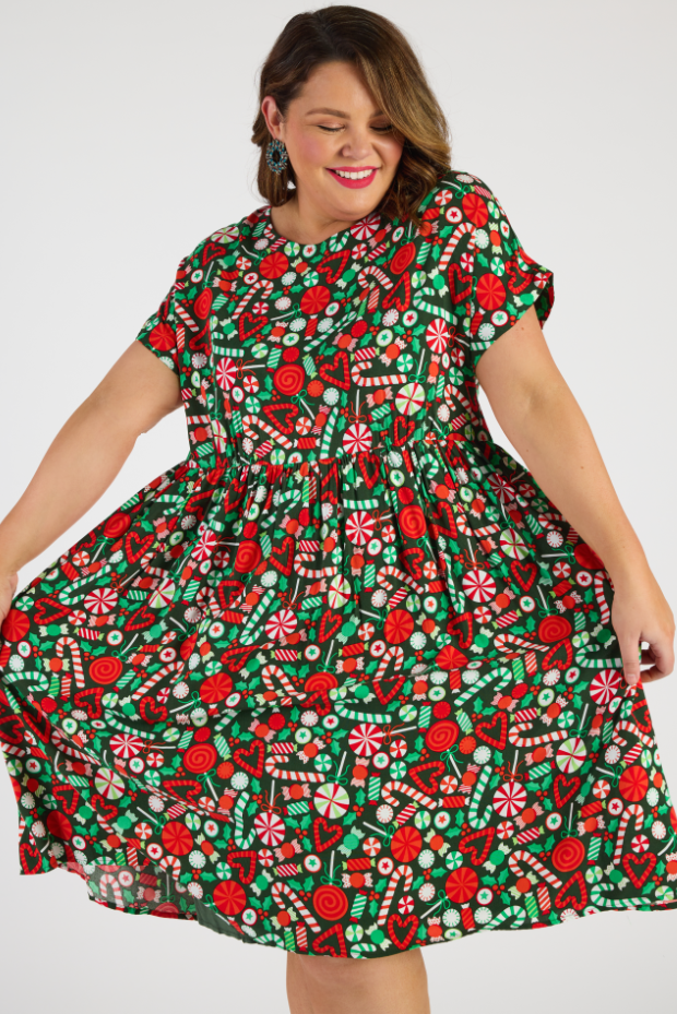 Malia Lollie Christmas Dress – Lollie Christmas knee length dress