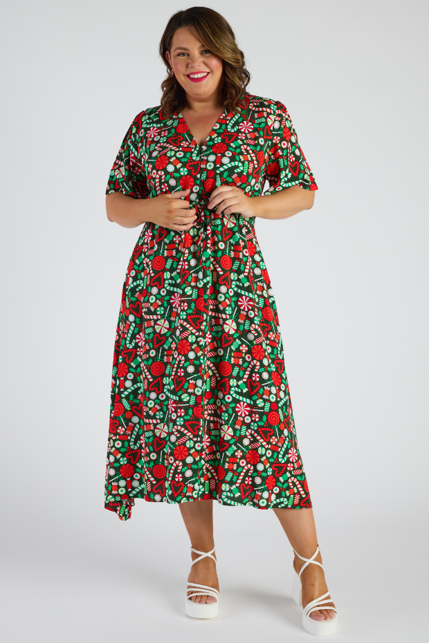 Michelle Lollie Christmas Dress – Lollie Christmas midi dress