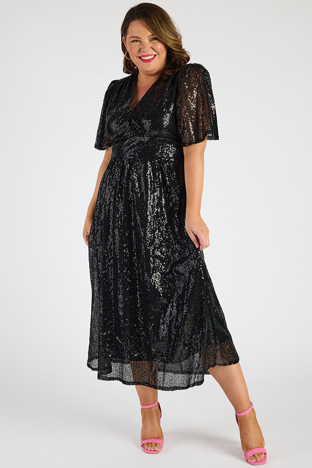 Tamie Black Party Sequins Dress – Little Party Dress
