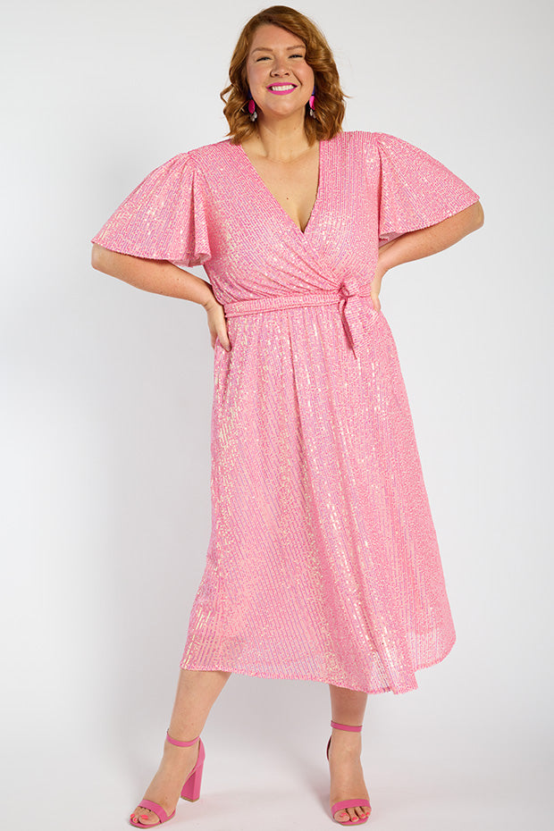 Lover Pink Sequin Dress Little Party Dress Lover Pink Sequin Dress Little Party Dress