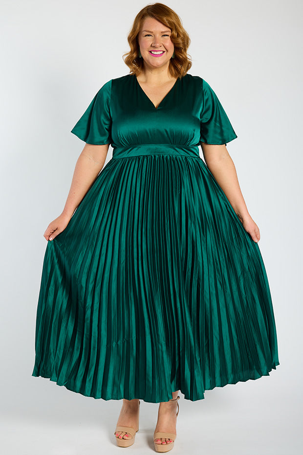 Rosella Emerald Dress – Emerald maxi dress