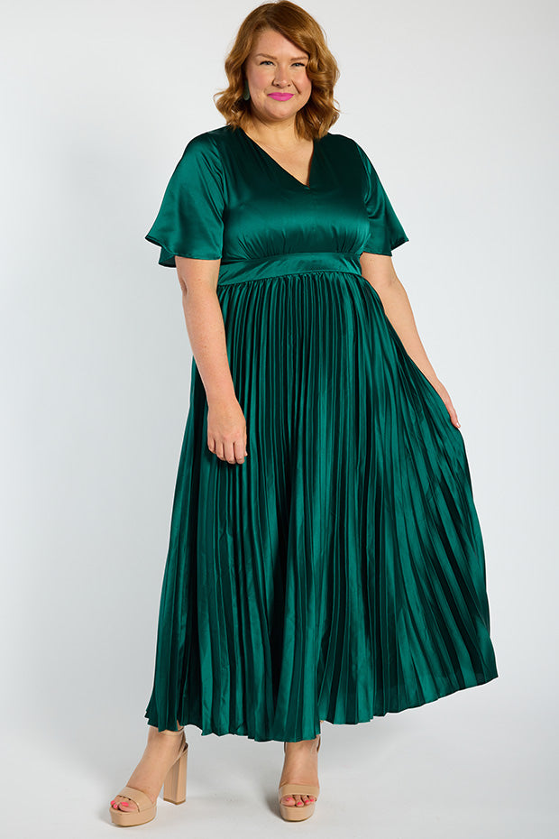 Rosella Emerald Dress – Emerald maxi dress