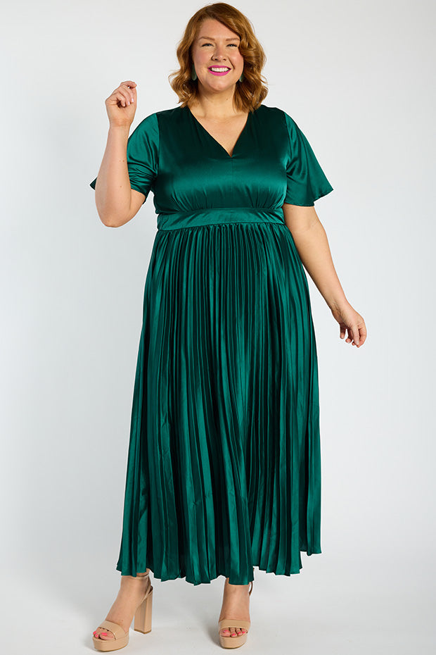 Rosella Emerald Dress – Emerald maxi dress
