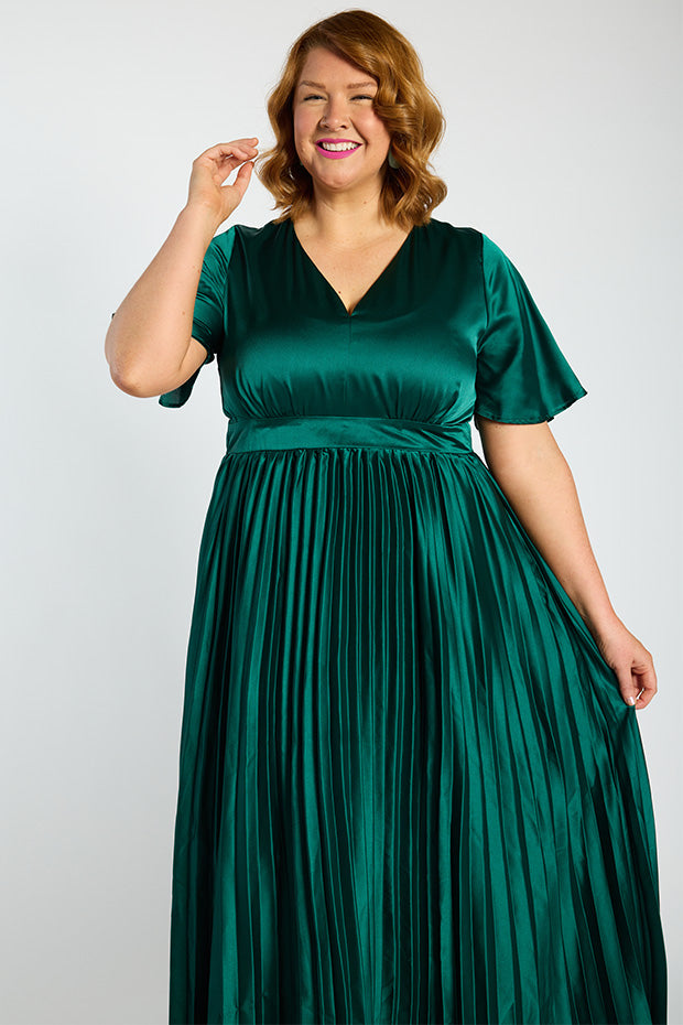 Rosella Emerald Dress – Emerald maxi dress