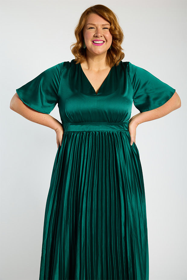 Rosella Emerald Dress – Emerald maxi dress
