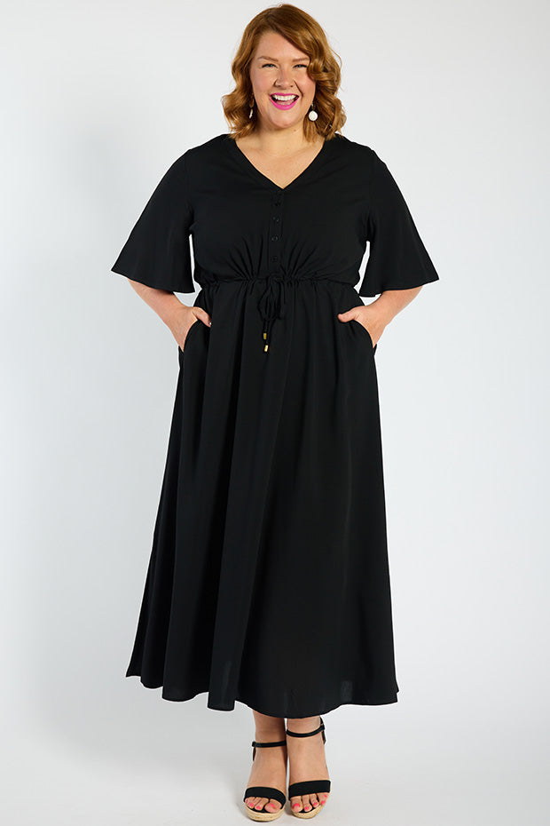 Annie Black Dress – Black maxi dress