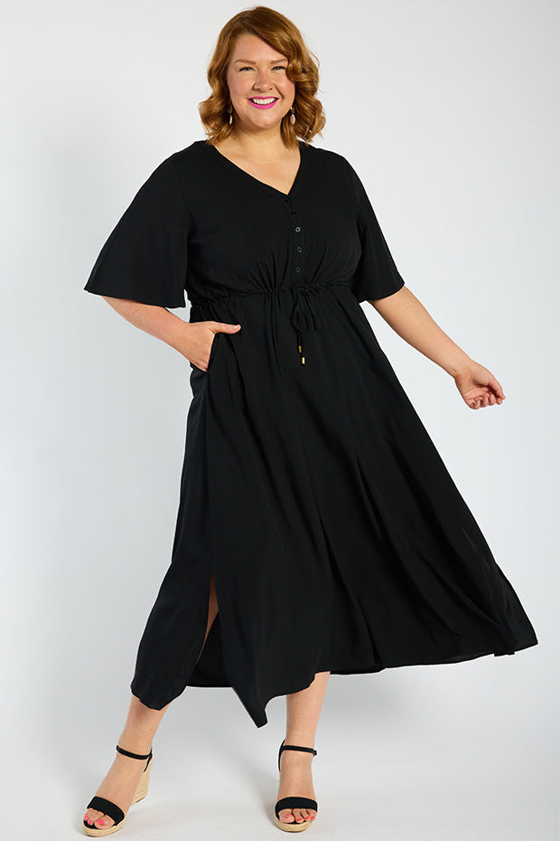 Annie Black Dress – Black maxi dress