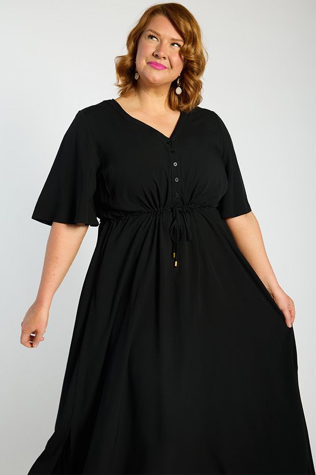 Annie Black Dress – Black maxi dress