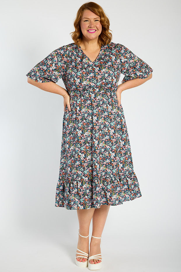 Florida Flower Burst Dress – Flower Burst midi dress