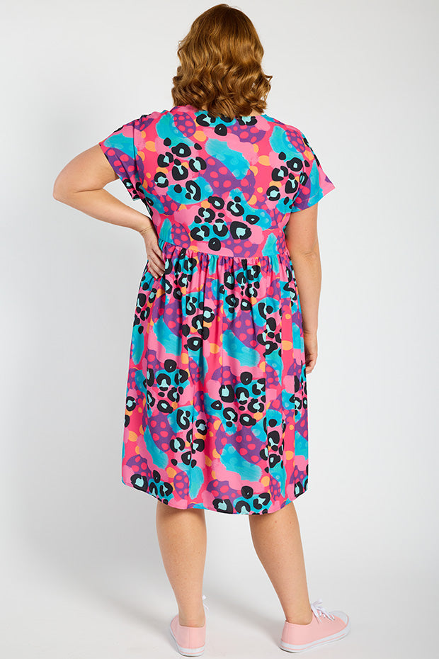 Bam Inky Leopard Dress – Inky Leopard midi dress