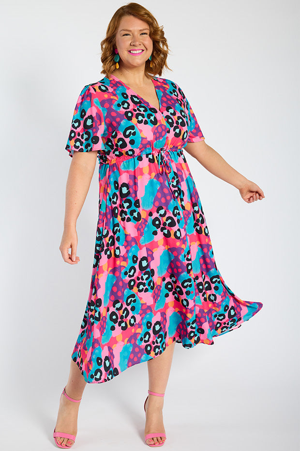 Marley Inky Leopard Dress – Inky Leopard midi dress