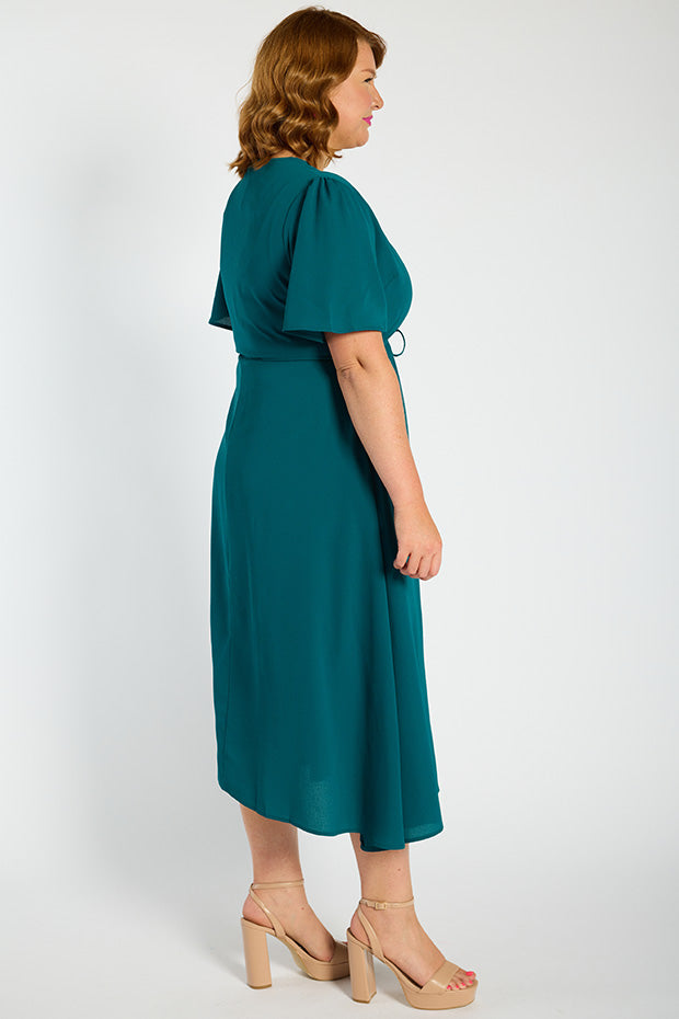 Marley Teal Dress – Teal midi dress