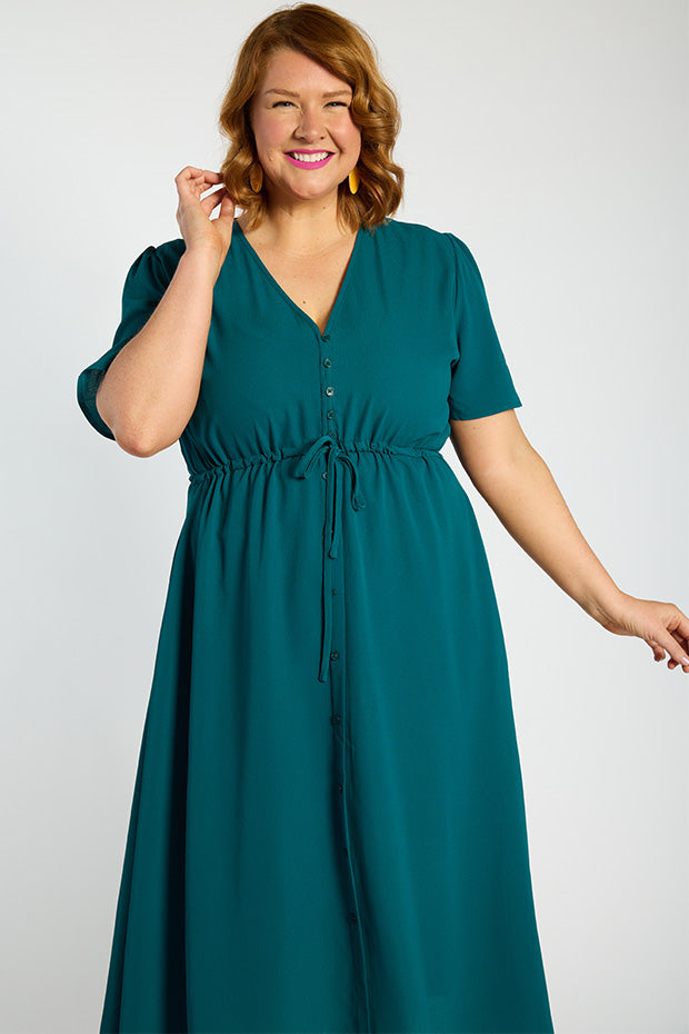 Marley Teal Dress – Teal midi dress