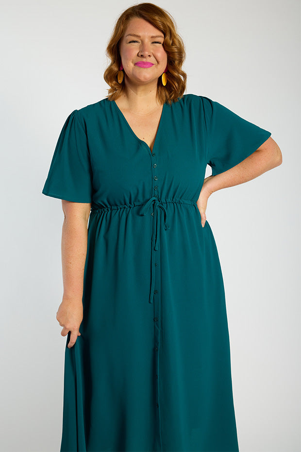 Marley Teal Dress – Teal midi dress