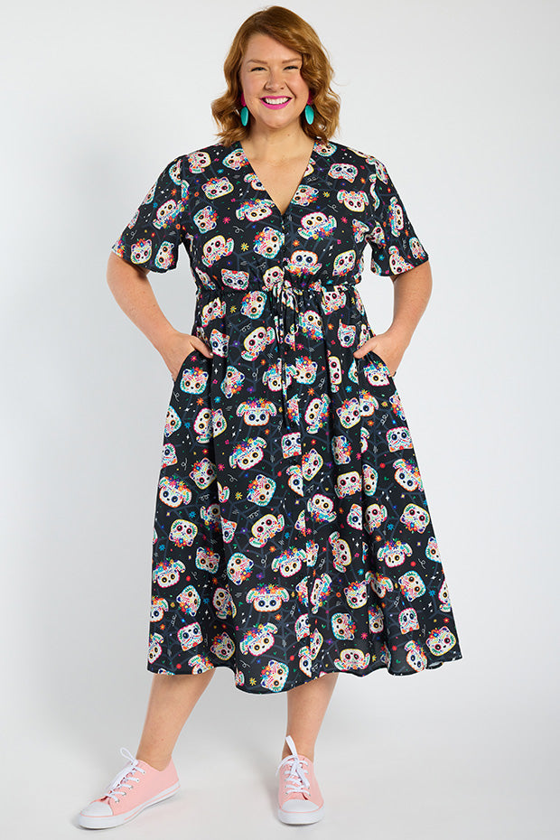 Marley Sugar Skull Pets Dress – Sugar Skull Pets midi dress