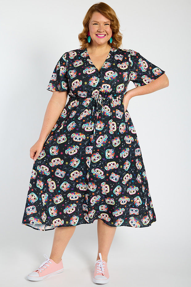 Marley Sugar Skull Pets Dress – Sugar Skull Pets midi dress