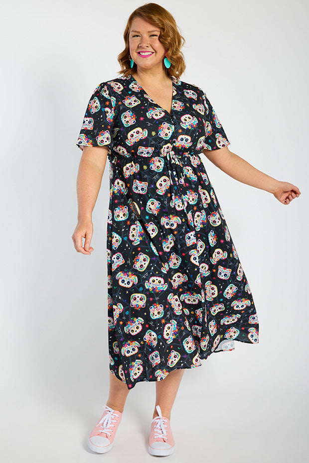 Marley Sugar Skull Pets Dress – Sugar Skull Pets midi dress