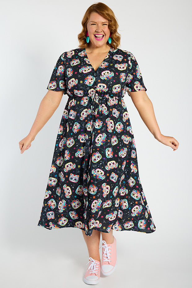 Marley Sugar Skull Pets Dress – Sugar Skull Pets midi dress