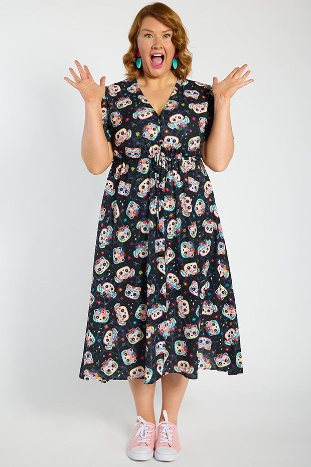 Marley Sugar Skull Pets Dress – Sugar Skull Pets midi dress