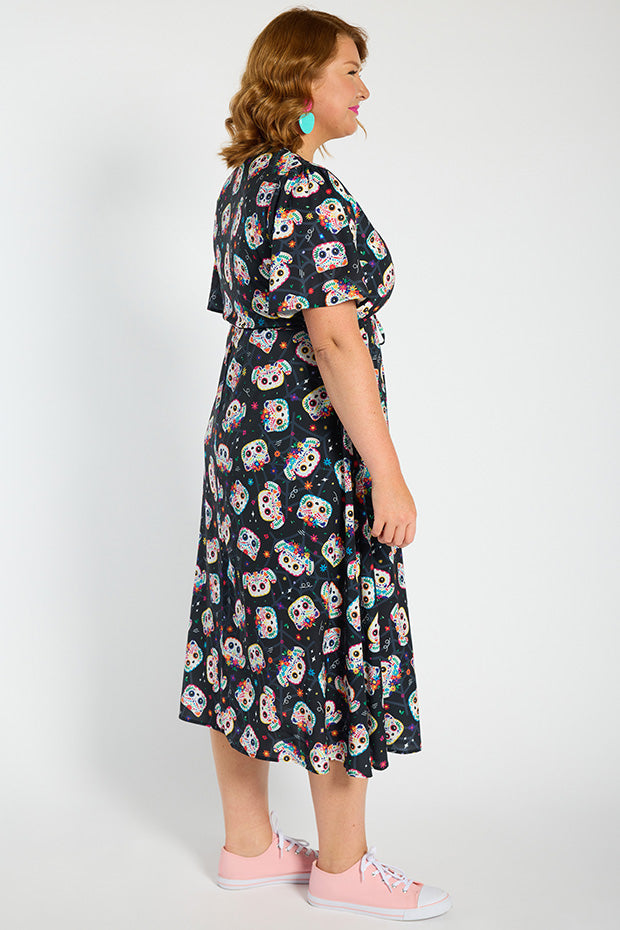 Marley Sugar Skull Pets Dress – Sugar Skull Pets midi dress