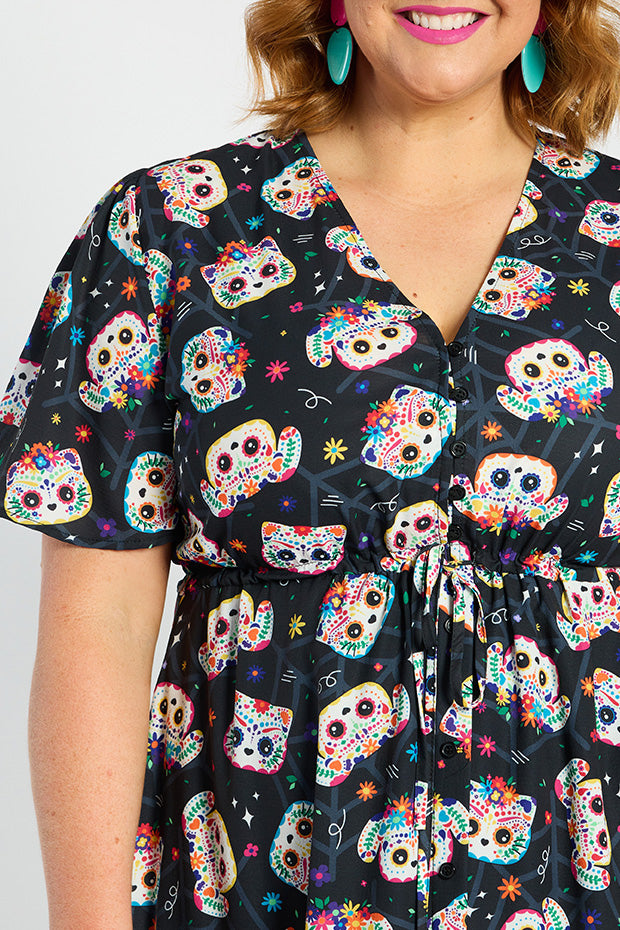 Marley Sugar Skull Pets Dress – Sugar Skull Pets midi dress