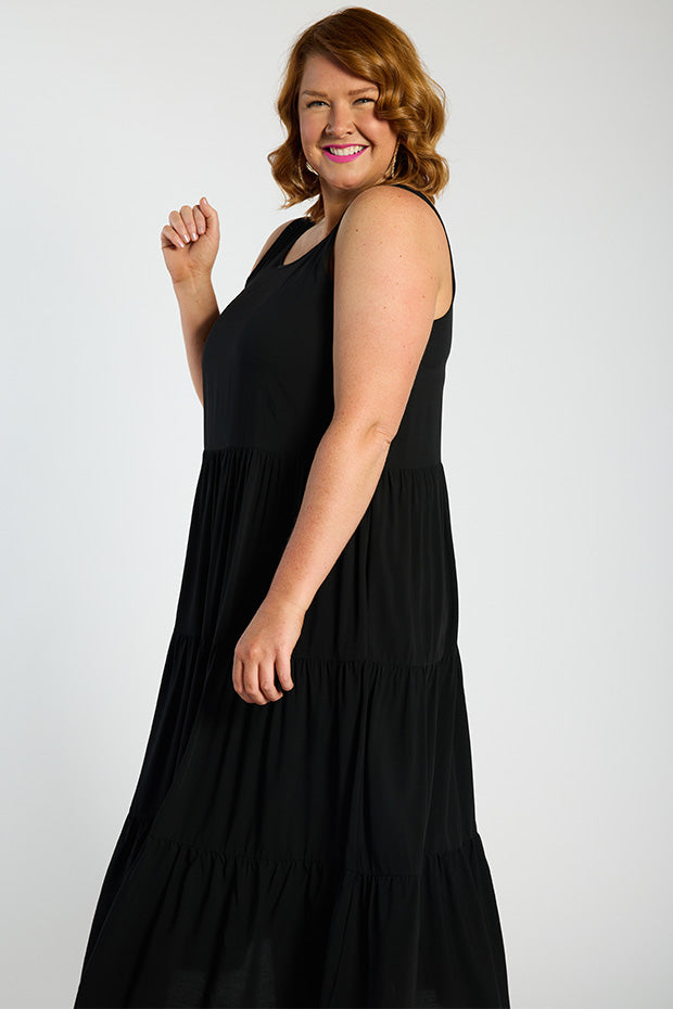 Teagan Black Dress – Black midi dress