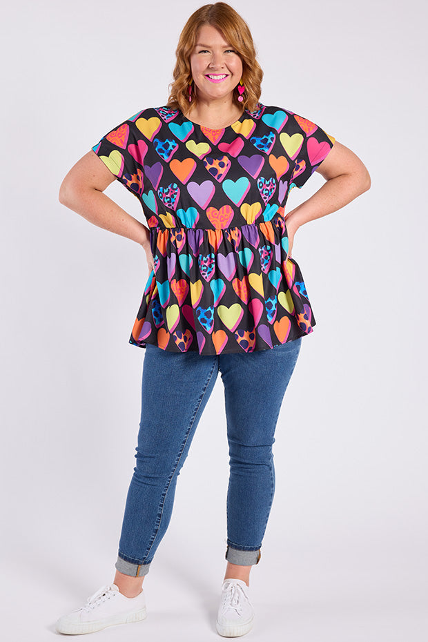 Betty Inky Hearts Top – Inky Hearts loose top
