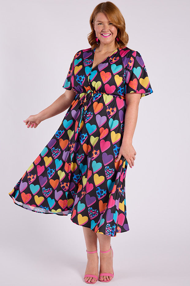 Marley Inky Hearts Dress – Inky Hearts midi dress