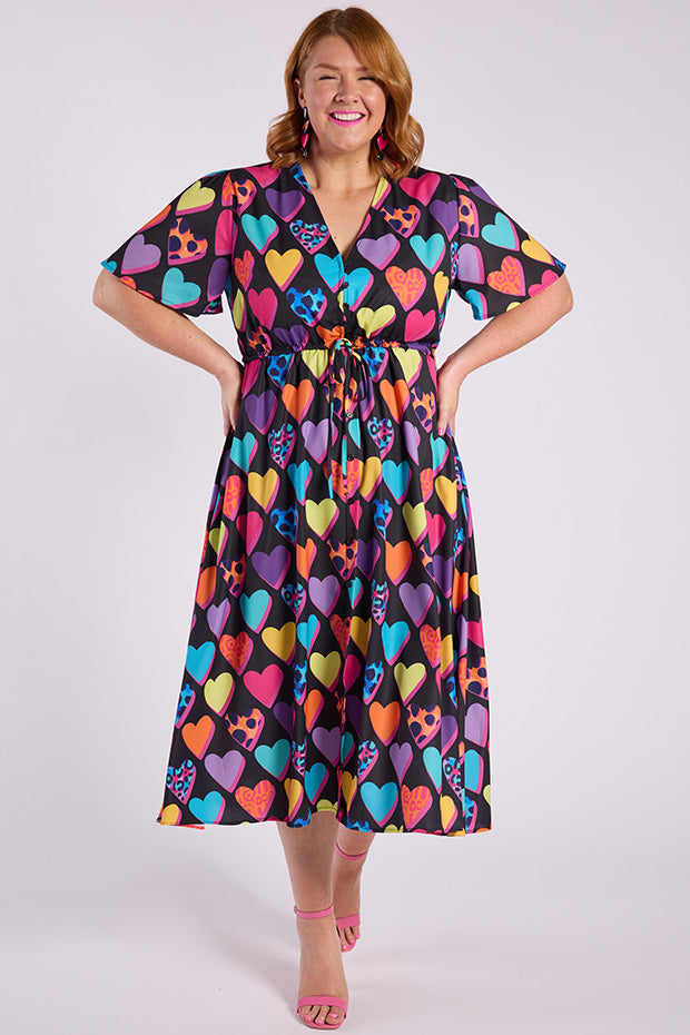 Marley Inky Hearts Dress – Inky Hearts midi dress