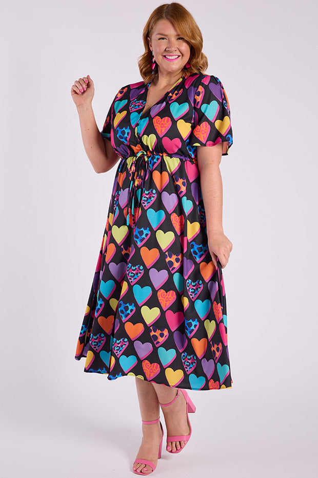 Marley Inky Hearts Dress – Inky Hearts midi dress