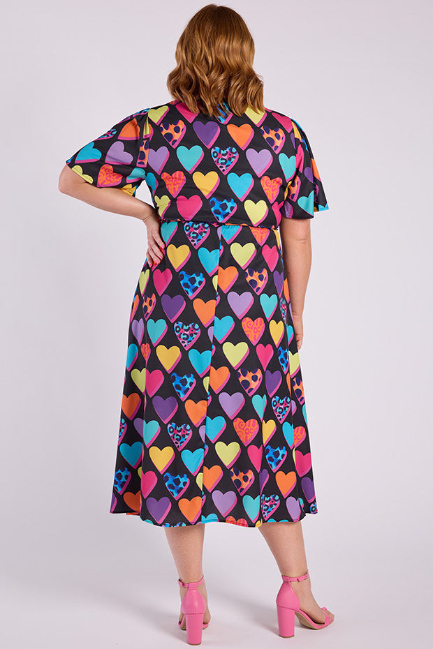 Marley Inky Hearts Dress – Inky Hearts midi dress