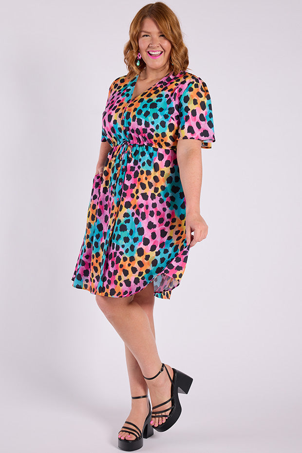 Siena Trio Cheetah Dress – Trio Cheetah knee length dress