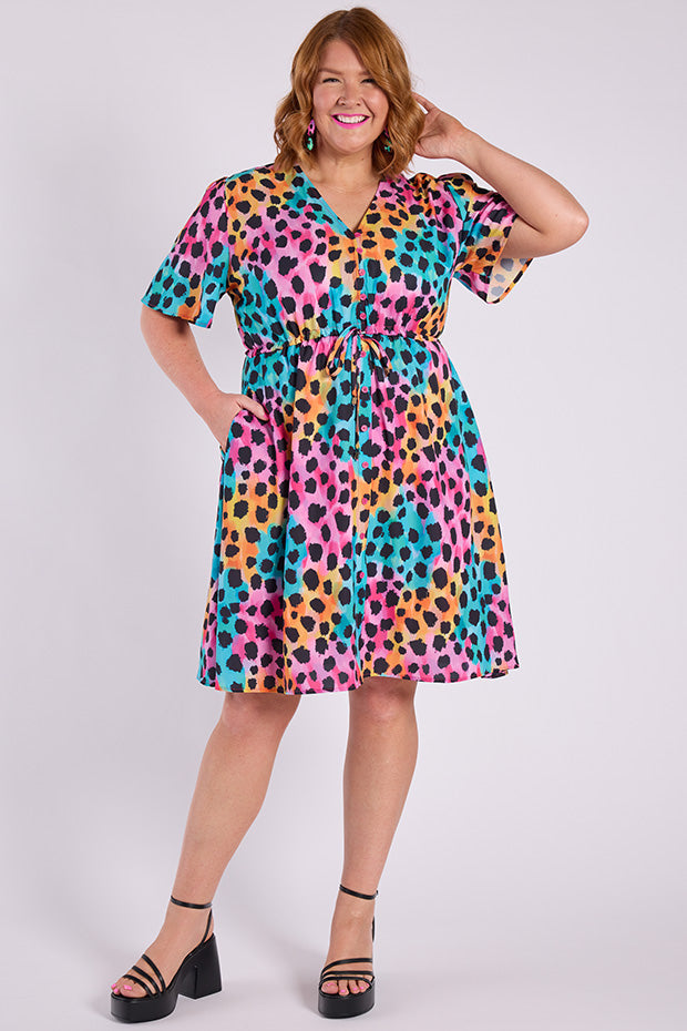 Siena Trio Cheetah Dress – Trio Cheetah knee length dress