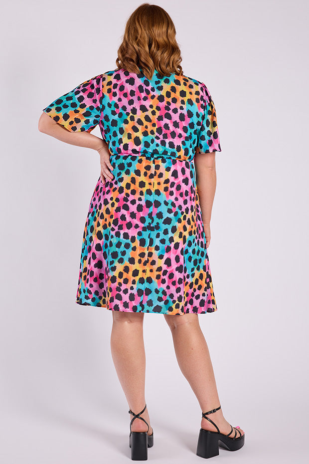 Siena Trio Cheetah Dress – Trio Cheetah knee length dress