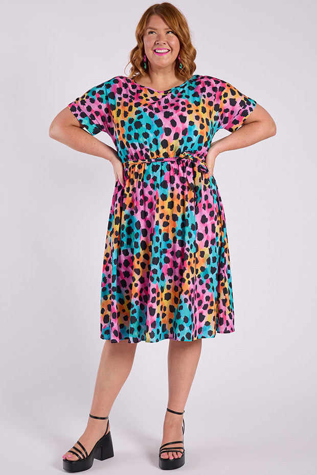 Valencia Trio Cheetah Dress – Trio Cheetah midi dress