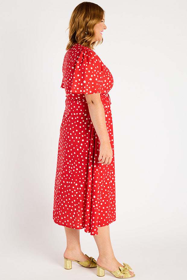 Marley Red Spot Dress – Red Spot midi dress