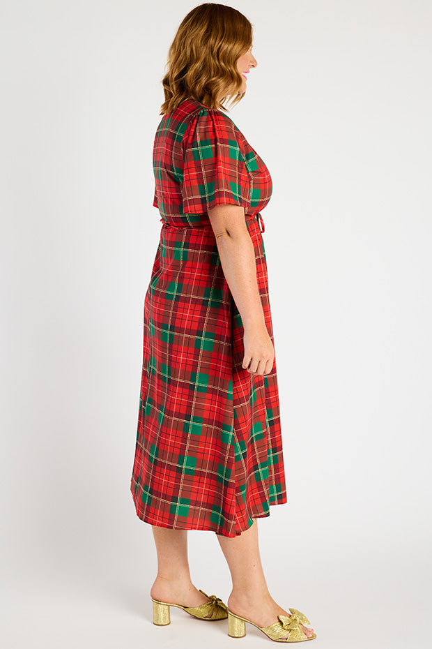 Marley Tartan Christmas Dress – Tartan Christmas midi dress