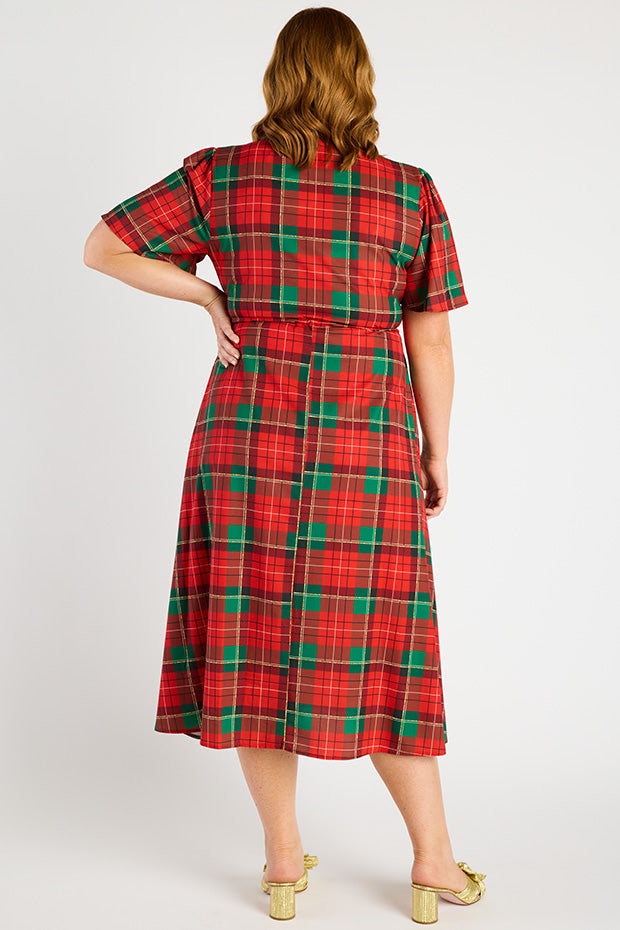 Marley Tartan Christmas Dress – Tartan Christmas midi dress