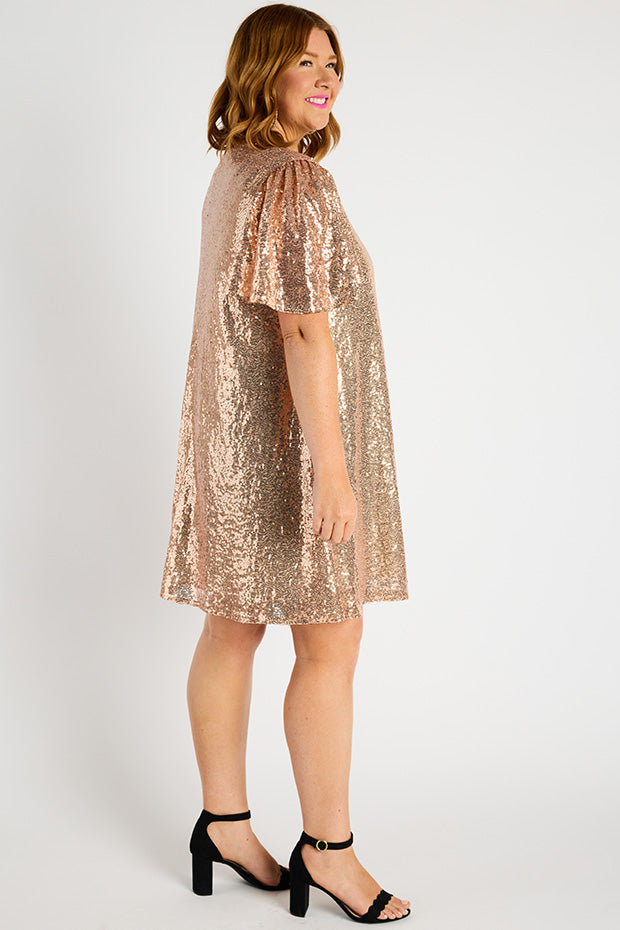 Taylor Gold Sequin Dress Little Party Dress Taylor Gold Sequin Dress Little Party Dress