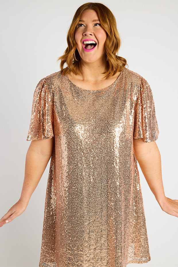 Taylor Gold Sequin Dress Little Party Dress Taylor Gold Sequin Dress Little Party Dress