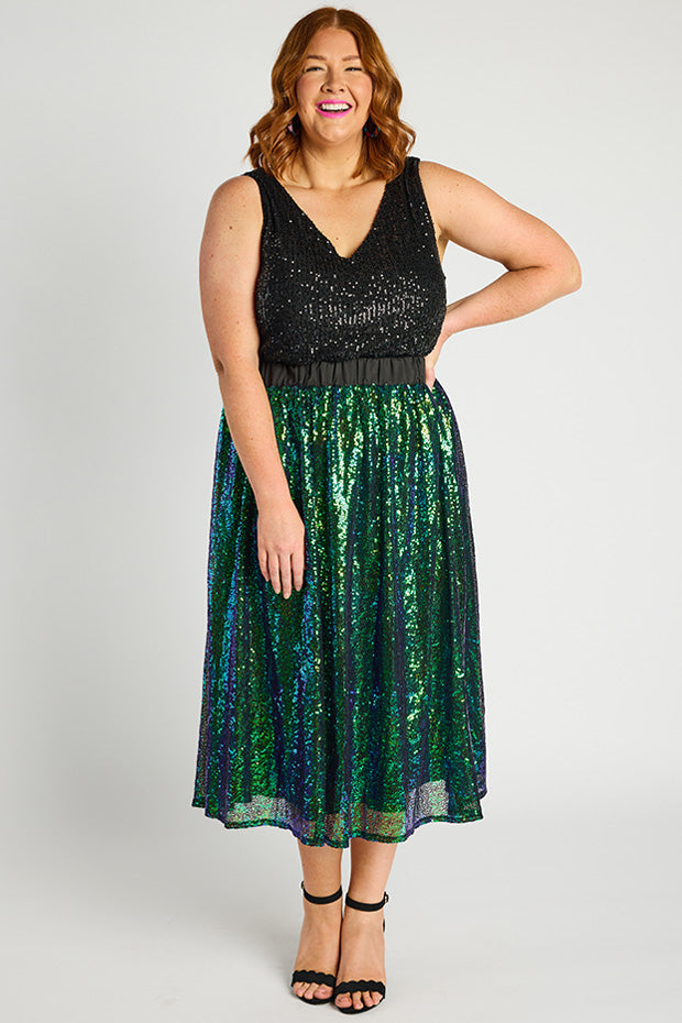 Eras Mermaid Sequin Skirt – Mermaid Sequin midi skirt