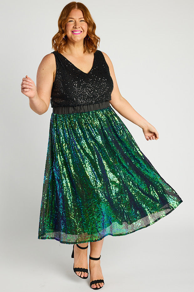 Eras Mermaid Sequin Skirt – Mermaid Sequin midi skirt