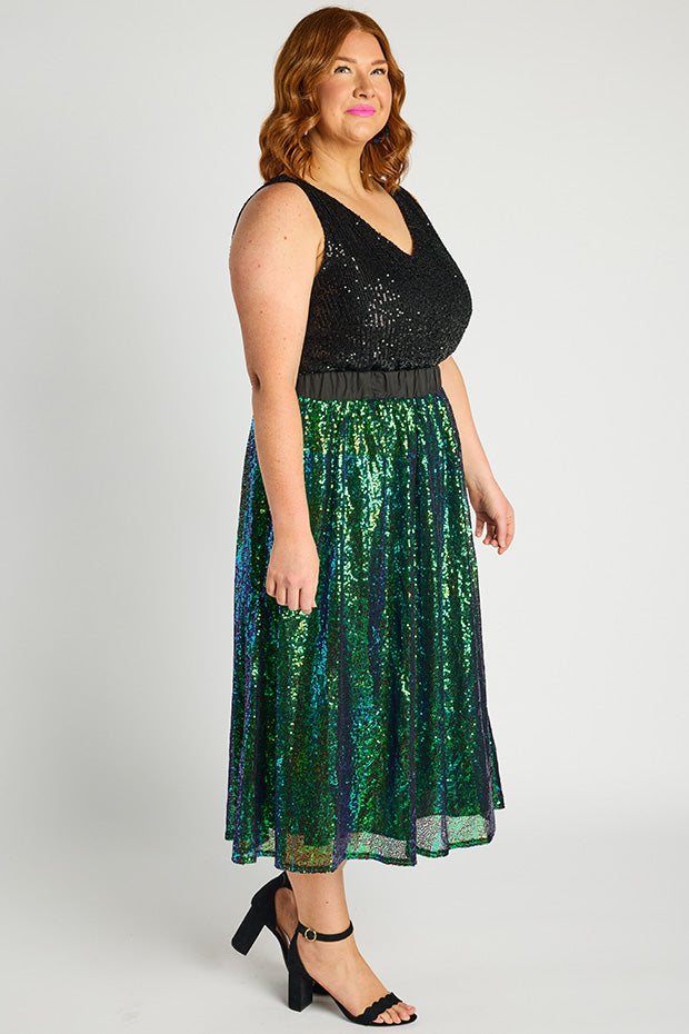 Eras Mermaid Sequin Skirt – Mermaid Sequin midi skirt