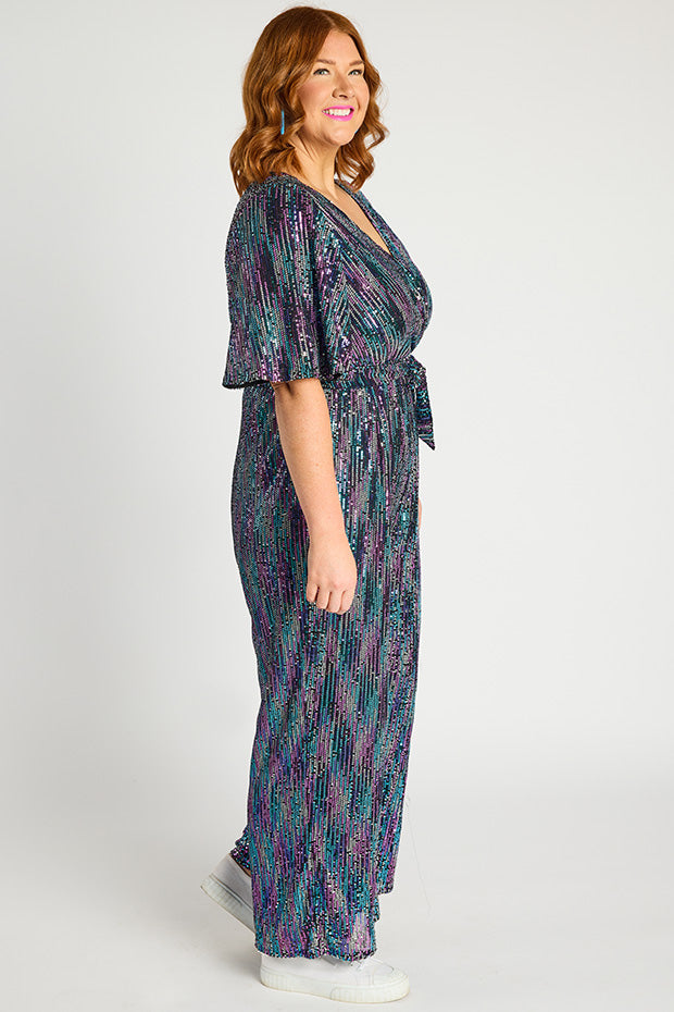 Skyla Unicorn Sequins Party Jumpsuit – Unicorn Sequins jumpsuit