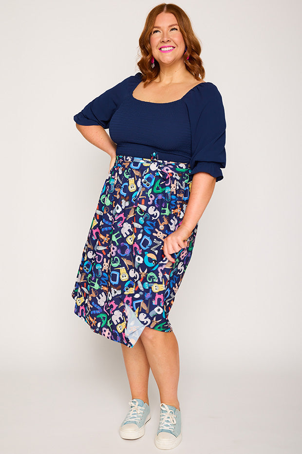 Ada Alpha Animals Skirt – Alpha Animals midi skirt