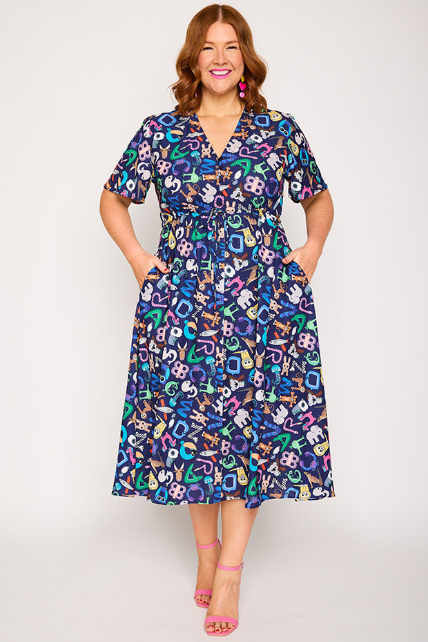 Marley Alpha Animals Dress – Alpha Animals midi dress